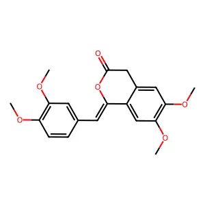 (1Z)-1-[(3,4-dimethoxyphenyl)methylidene]-6,7-dimethoxy-4H-isochromen-3-one structure