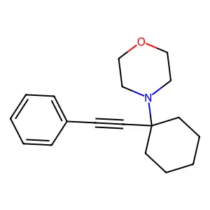 4-[1-(2-Phenylethynyl)cyclohexyl]morpholine structure