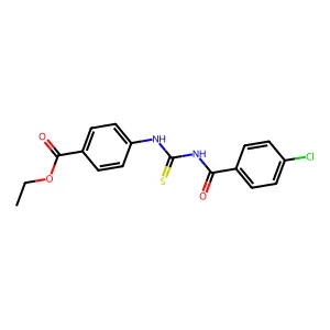 Ethyl 4-[(4-chlorobenzoyl)carbamothioylamino]benzoate structure