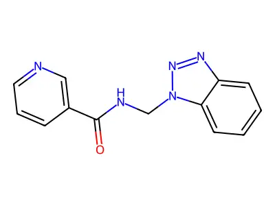 N-(benzotriazol-1-ylmethyl)pyridine-3-carboxamide structure