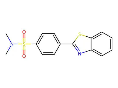 4-(benzo[d]thiazol-2-yl)-N,N-dimethylbenzenesulfonamide structure