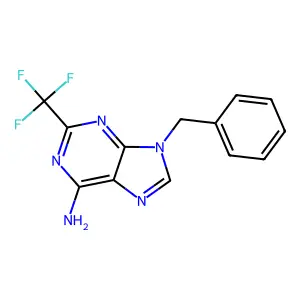 9-Benzyl-2-(trifluoromethyl)purin-6-amine structure