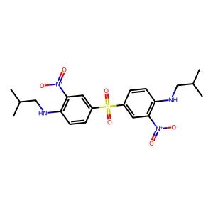 4,4'-sulfonylbis[N-(2-methylpropyl)-2-nitroaniline] structure