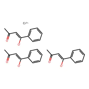 Chromium, tris(1-phenyl-1,3-butanedionato-kappaO1,kappaO3)- structure