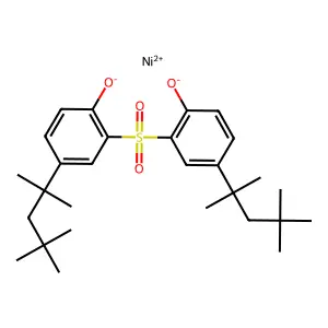 Nickel, [[2,2'-(sulfonyl-.kappa.O)bis[4-(1,1,3,3-tetramethylbutyl)phenolato-.kappa.O]](2-)]- structure