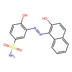 4-羟基-3-(2-(2-羟基-1-萘基)重氮基)苯磺酰胺 structure