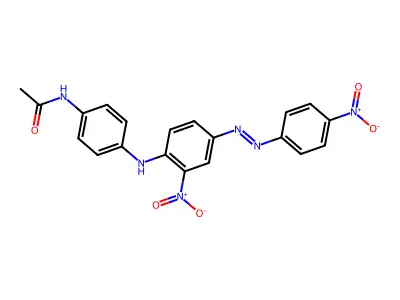 Acetamide, N-(4-((2-nitro-4-(2-(4-nitrophenyl)diazenyl)phenyl)amino)phenyl)- structure
