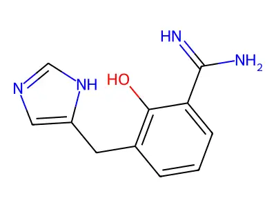 Benzenecarboximidamide, 2-hydroxy-3-(1H-imidazol-4-ylmethyl)- structure