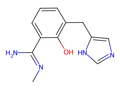 Benzenecarboximidamide, 2-hydroxy-3-(1H-imidazol-4-ylmethyl)-N-methyl- structure