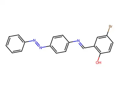 Phenol, 4-bromo-2-[[[4-(2-phenyldiazenyl)phenyl]imino]methyl]- structure