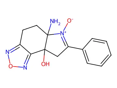 8aH-Pyrrolo[3,2-e]-2,1,3-benzoxadiazol-8a-ol,5a-amino-4,5,5a,8-tetrahydro-7-phenyl-,6-oxide(9CI) structure