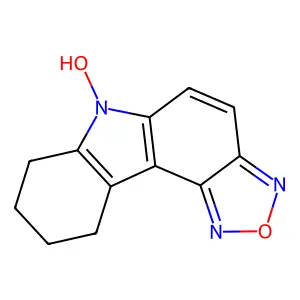 7,8,9,10-Tetrahydro-6H-1,2,5-oxadiazolo[3,4-c]carbazol-6-ol structure