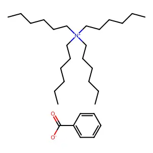 N,N,N-三己基-1-己铵苯甲酸盐(1:1) structure