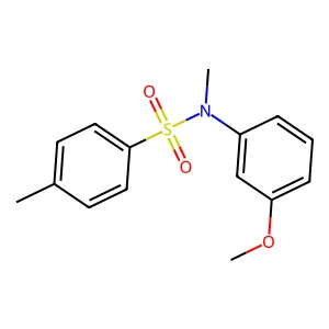 N-(3-甲氧基苯基)-N-甲基-对甲苯磺酰胺 structure