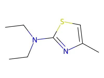 N,N-diethyl-4-methyl-1,3-thiazol-2-amine structure