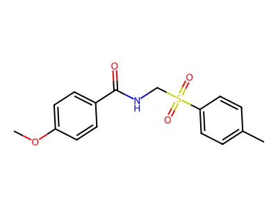 4-methoxy-N-[(4-methylphenyl)sulfonylmethyl]benzamide structure