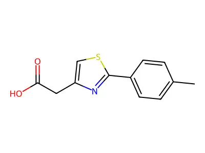 [2-(4-Methylphenyl)-1,3-thiazol-4-yl]acetic acid structure