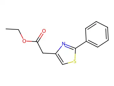Ethyl 2-(2-phenyl-1,3-thiazol-4-yl)acetate structure