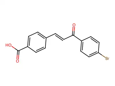 4-[3-(4-Bromophenyl)-3-oxoprop-1-enyl]benzoic acid structure