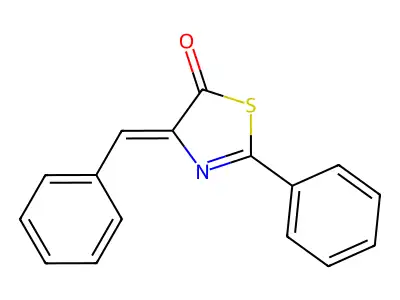 4-Benzylidene-2-phenyl-5(4h)thiazolone structure