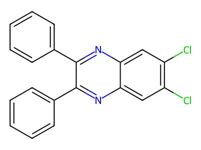 6,7-Dichloro-2,3-diphenylquinoxaline structure