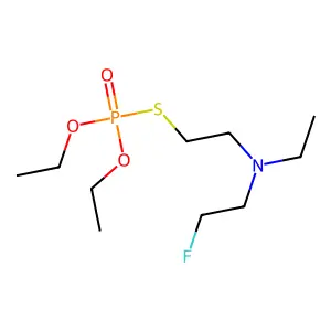 Phosphorothioic acid, O,O-diethyl S-(2-(ethyl(2-fluoroethyl)amino)ethyl) ester structure