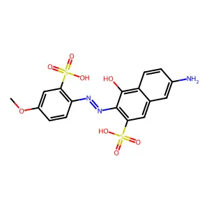7-Amino-4-hydroxy-3-((4-methoxy-2-sulfophenyl)azo)-2-naphthalenesulfonic acid structure