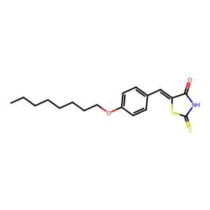 5-[(4-Octyloxyphenyl)methylene]-2-thioxo-1,3-thiazolidin-4-one structure