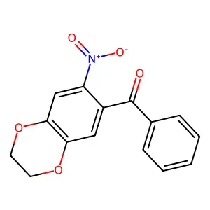 (7-Nitro-2,3-dihydro-benzo[1,4]dioxin-6-yl)-phenyl-methanone structure