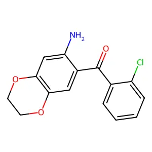 (7-Amino-2,3-dihydro-1,4-benzodioxin-6-yl)(2-chlorophenyl)methanone structure