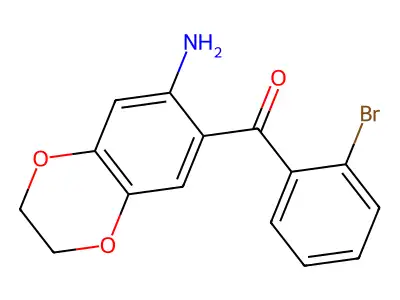 (7-Amino-2,3-dihydrobenzo[b][1,4]dioxin-6-yl)(2-bromophenyl)methanone structure