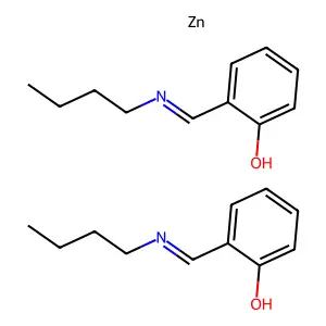 Zinc bis(N-butylalicylaldimine) structure
