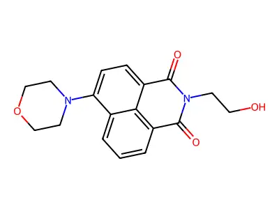 2-(2-hydroxyethyl)-6-(morpholin-4-yl)-1H-benzo[de]isoquinoline-1,3(2H)-dione structure