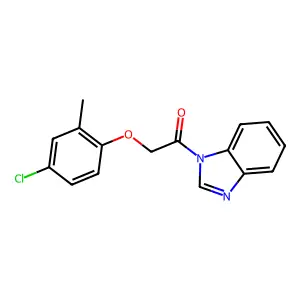 1-(Benzimidazol-1-yl)-2-(4-chloro-2-methylphenoxy)ethanone structure