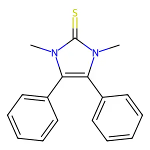 1,3-dimethyl-4,5-diphenyl-1,3-dihydro-2H-imidazole-2-thione structure