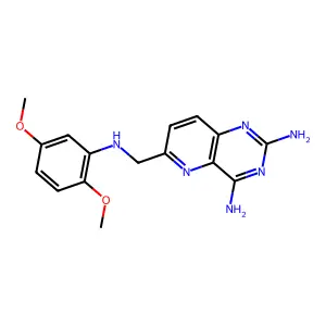 6-[(2,5-Dimethoxyanilino)methyl]pyrido[3,2-d]pyrimidine-2,4-diamine structure