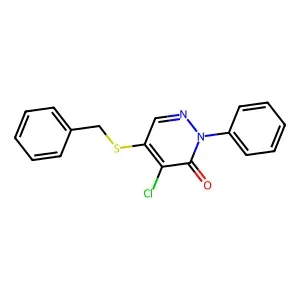 5-(benzylthio)-4-chloro-2-phenylpyridazin-3(2H)-one structure