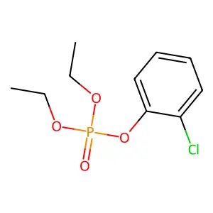 Phosphoric acid, o-chlorophenyl diethyl ester structure