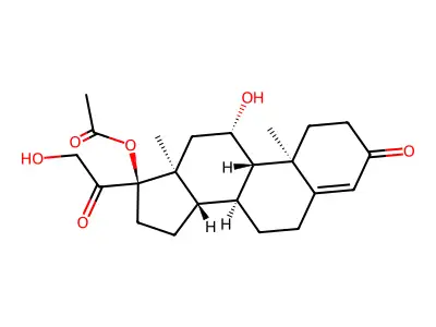 11,21-二羟基-3,20-二氧代孕甾-4-烯-17-基乙酸酯 structure