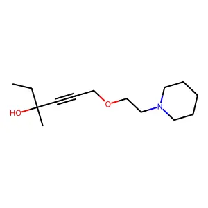 4-Hexyn-3-ol, 3-methyl-6-(2-piperidinoethoxy)- structure