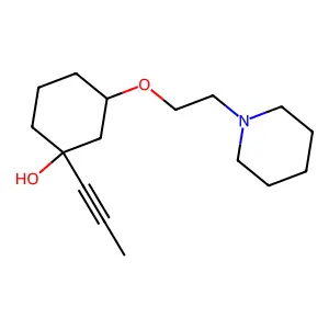 Cyclohexanol, 1-, 3-piperidino-2-ethoxy-1-propynyl- structure