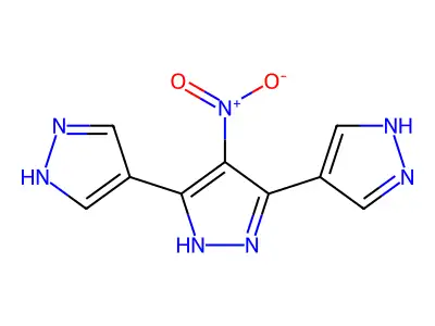 4-nitro-3-(1H-pyrazol-4-yl)-5-(4-pyrazolylidene)-1,2-dihydropyrazole structure