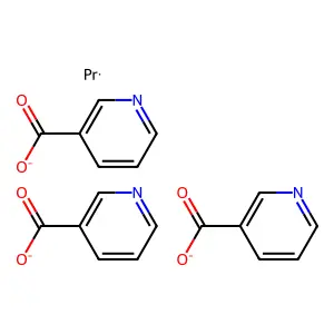 烟酸镨(3+)盐 structure