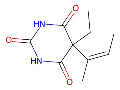 5-But-2-en-2-yl-5-ethyl-1,3-diazinane-2,4,6-trione structure
