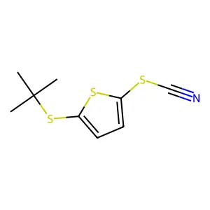 (5-Tert-butylsulfanylthiophen-2-yl) thiocyanate structure