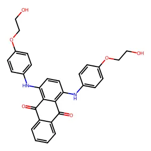 1,4-双((4-(2-羟乙氧基)苯基)氨基)蒽醌 structure