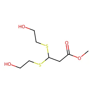 Methyl 3,3-bis(2-hydroxyethylsulfanyl)propanoate structure