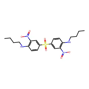 N-butyl-4-[4-(butylamino)-3-nitrophenyl]sulfonyl-2-nitroaniline structure