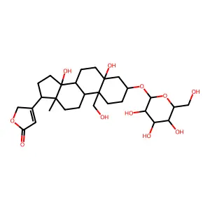 Strophanthidol-D-glucose structure