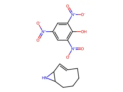 9-Azabicyclo[6.1.0]non-2-ene;2,4,6-trinitrophenol structure